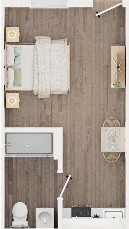 Studio (A) 250 floor plan